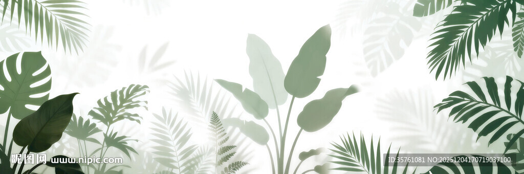 雾气磨砂膜效果绿植贴图