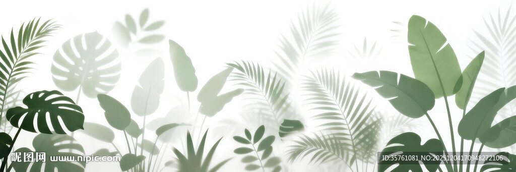 雾气磨砂膜效果绿植贴图