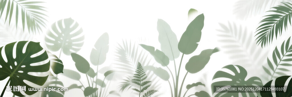 雾气磨砂膜效果绿植贴图