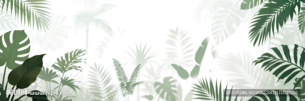 雾气磨砂膜效果绿植贴图