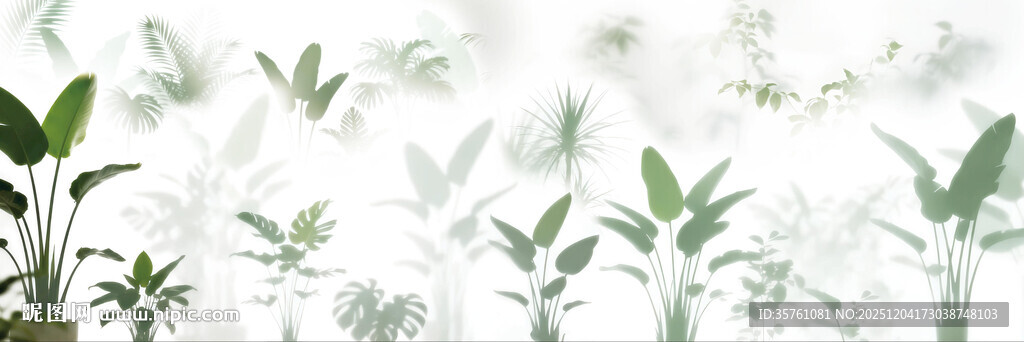 雾气磨砂膜效果绿植贴图