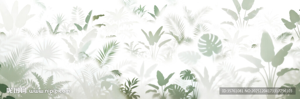 雾气磨砂膜效果绿植贴图