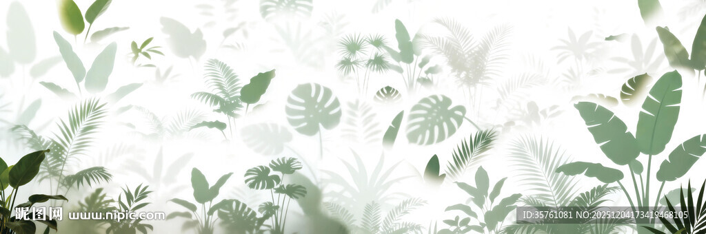 雾气磨砂膜效果绿植贴图