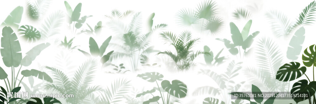 雾气磨砂膜效果绿植贴图