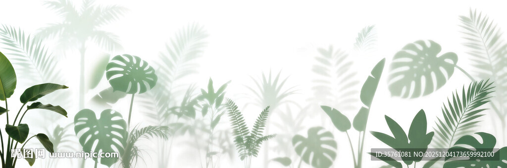 雾气磨砂膜效果绿植贴图