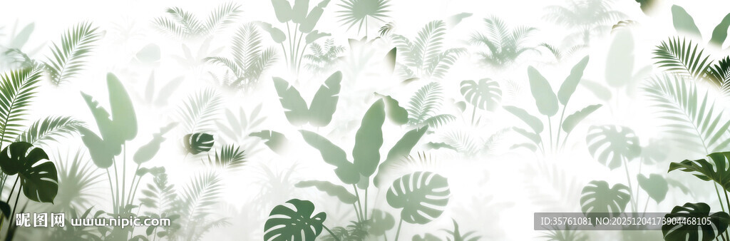 雾气磨砂膜效果绿植贴图