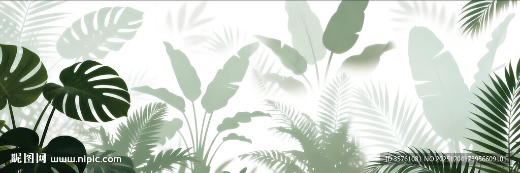 雾气磨砂膜效果绿植贴图