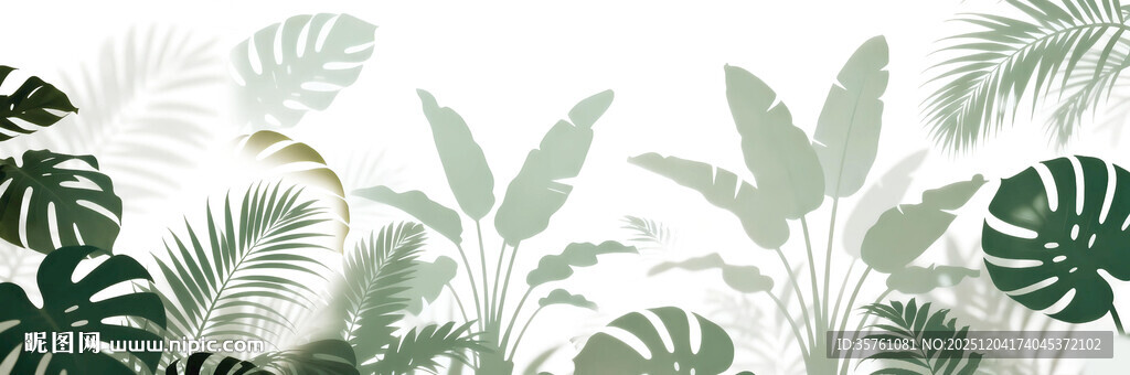 雾气磨砂膜效果绿植贴图