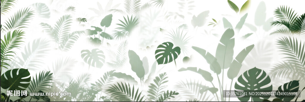 雾气磨砂膜效果绿植贴图