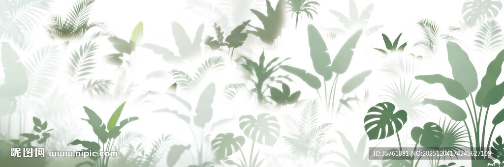 雾气磨砂膜效果绿植贴图