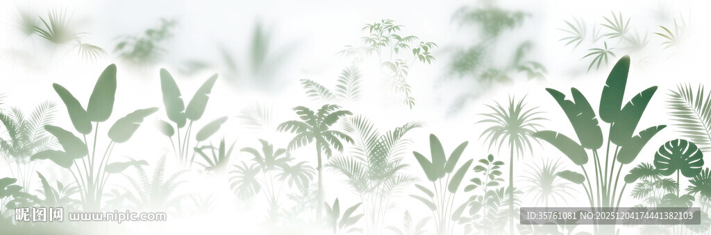 雾气磨砂膜效果绿植贴图