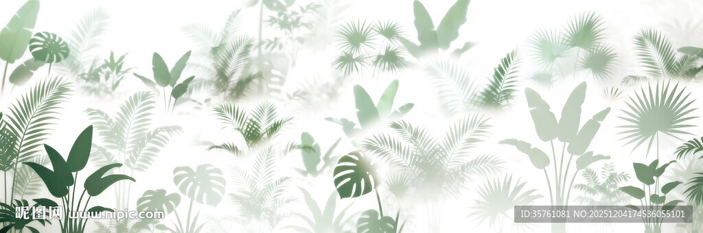 雾气磨砂膜效果绿植贴图