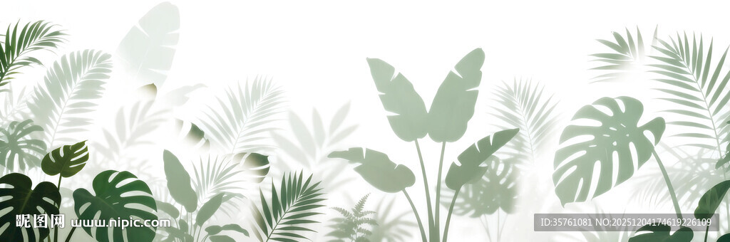 雾气磨砂膜效果绿植贴图