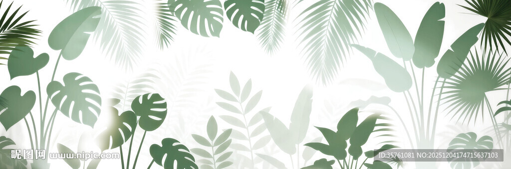 雾气磨砂膜效果绿植贴图