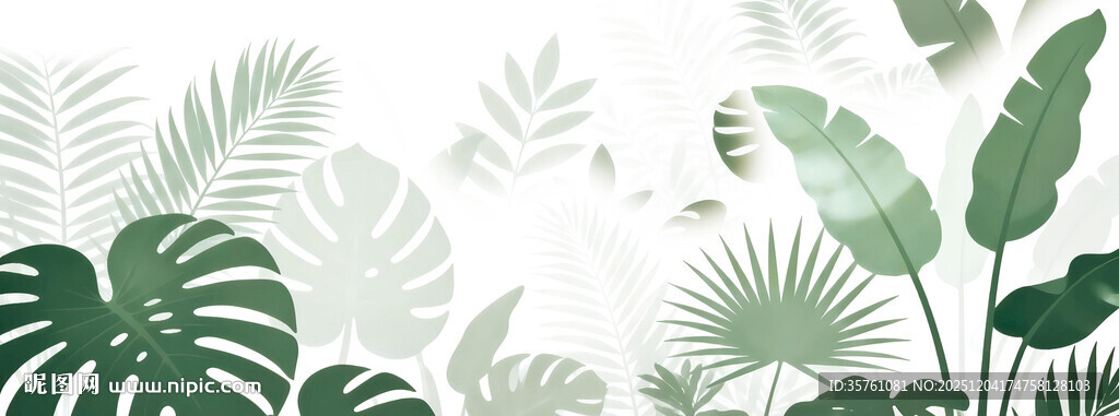 雾气磨砂膜效果绿植贴图