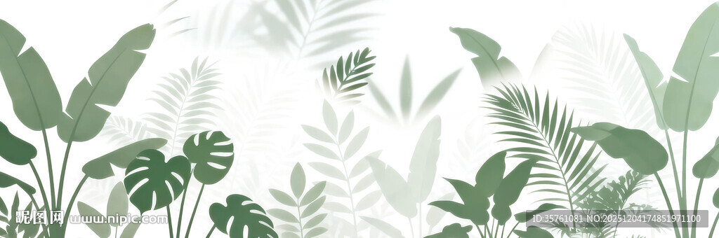 雾气磨砂膜效果绿植贴图