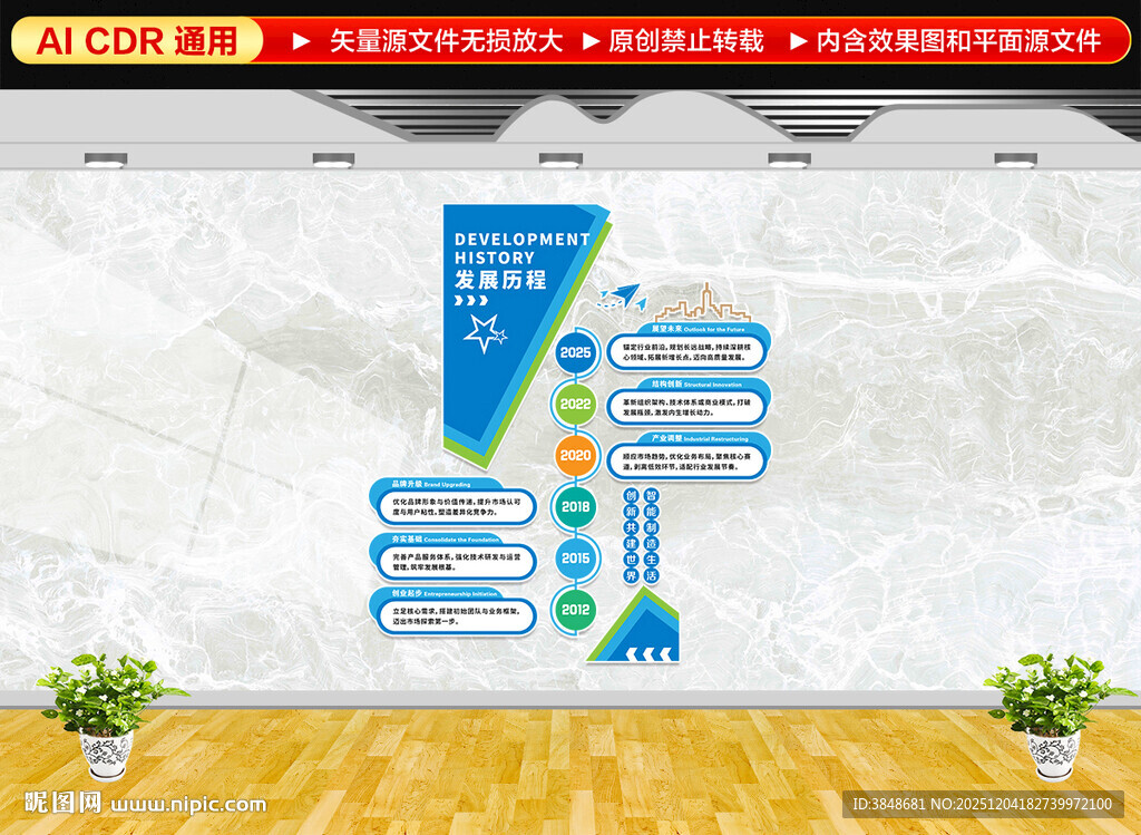 公司发展历程文化墙