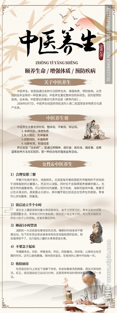 中医养生知识展架