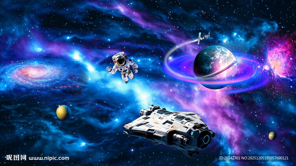 宇宙飞船宇宙星空
