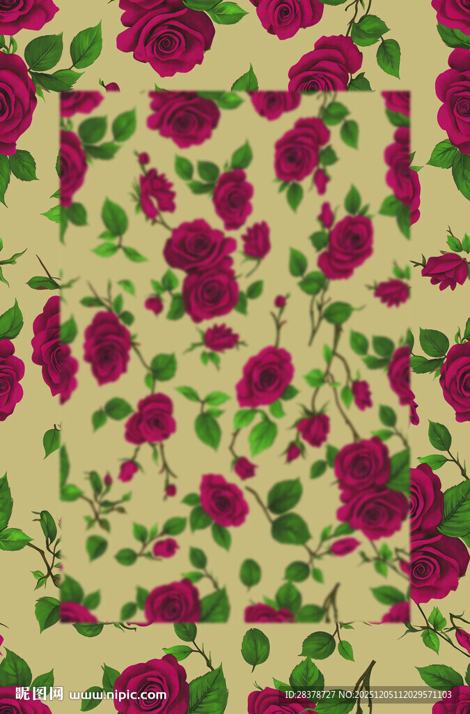 复古花卉图案背景