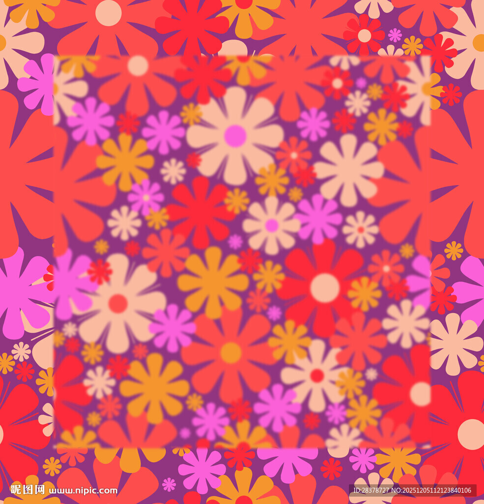 多彩花卉图案背景