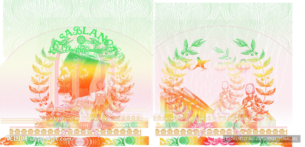 多彩花卉装饰图案设计