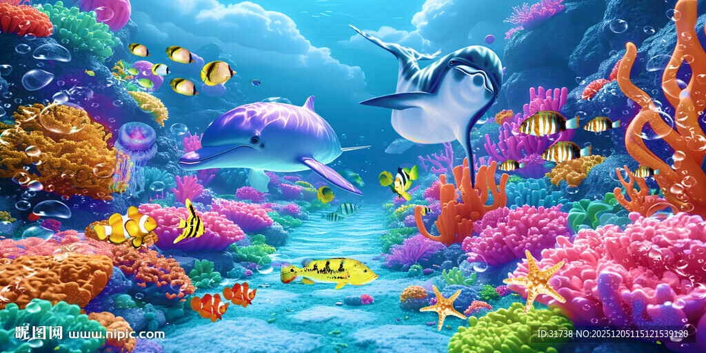 海洋世界背景墙