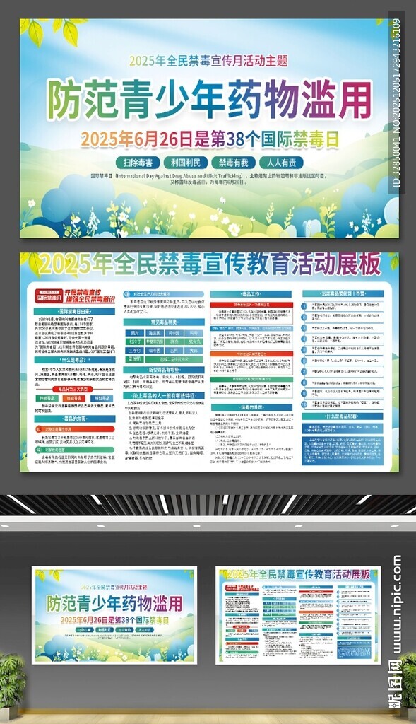 2025国际禁毒日科普介绍展板