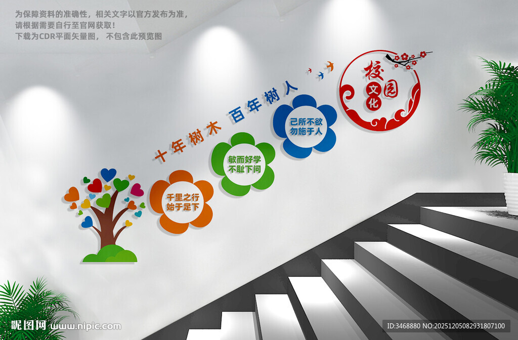 校园楼梯文化墙