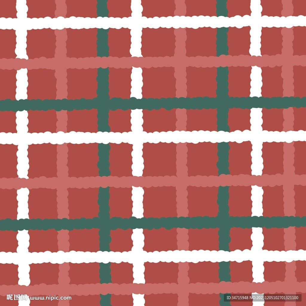 红色格子几何图案背景