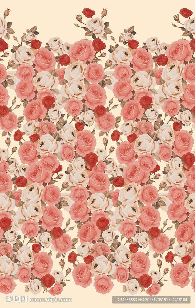 粉色花卉图案背景纹理