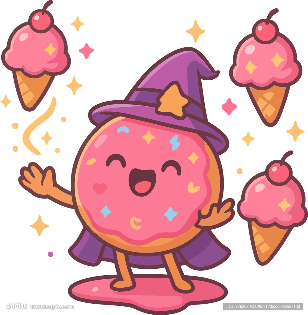 魔法甜甜圈与冰淇淋