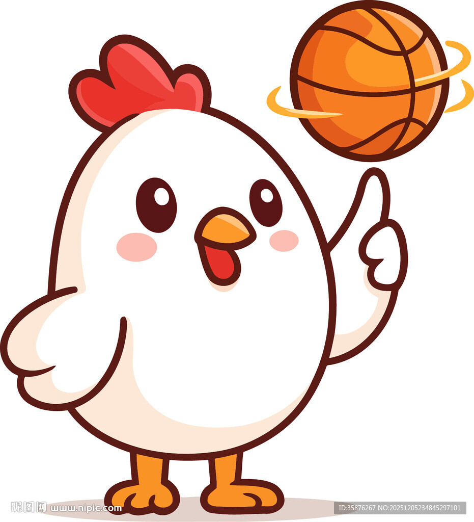 小鸡玩篮球的可爱瞬间