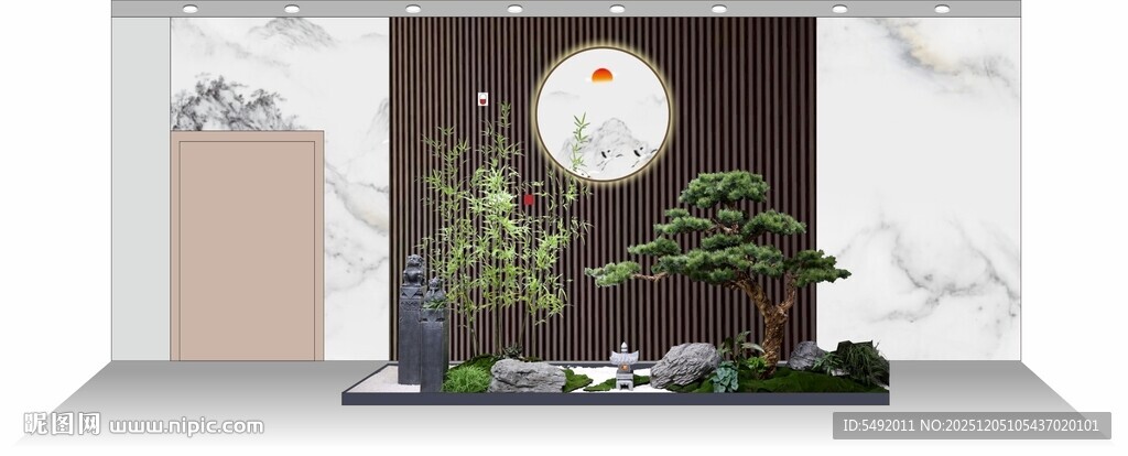 中式禅意室内景观布置