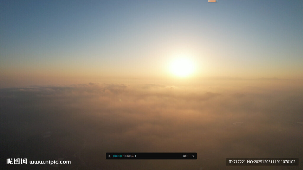 高空之上的壮丽日出景观