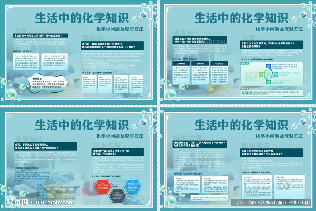 校园文化展板 化学海报 化学展