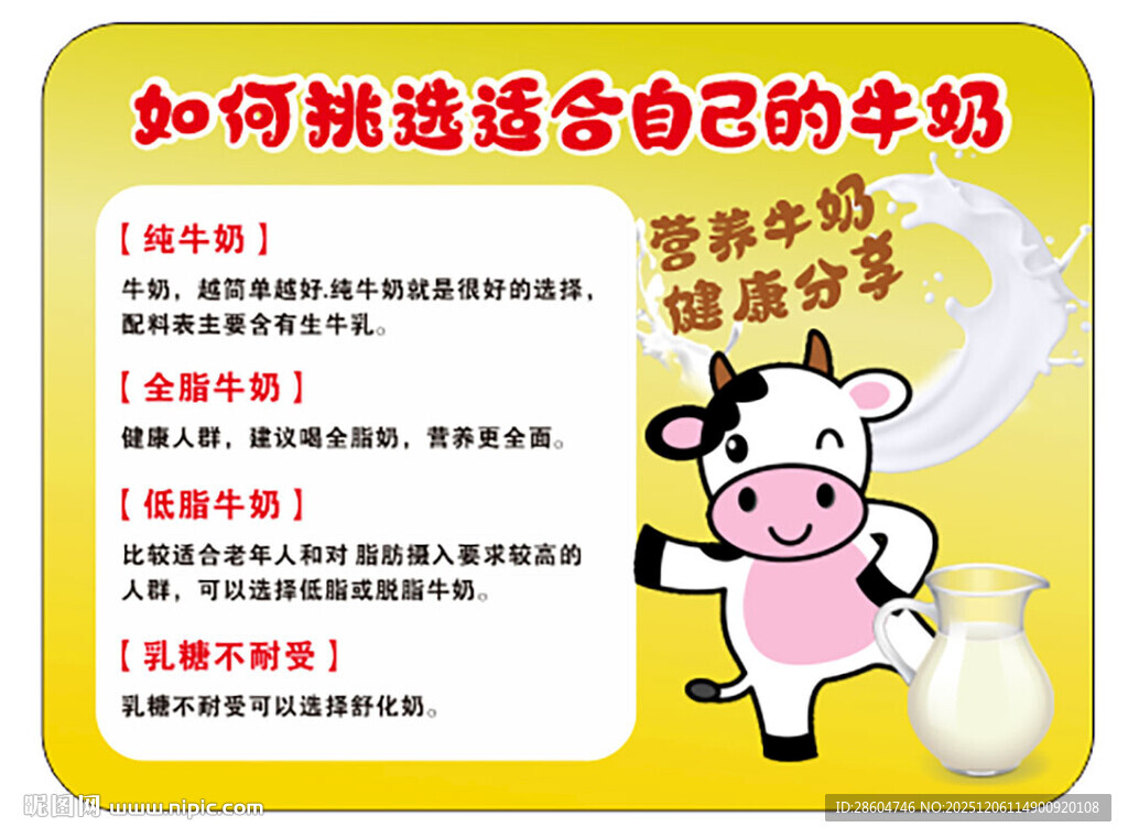 如何挑选合适牛奶小贴士