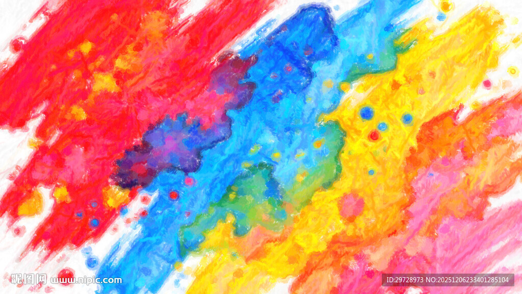 多彩水彩泼墨艺术画面
