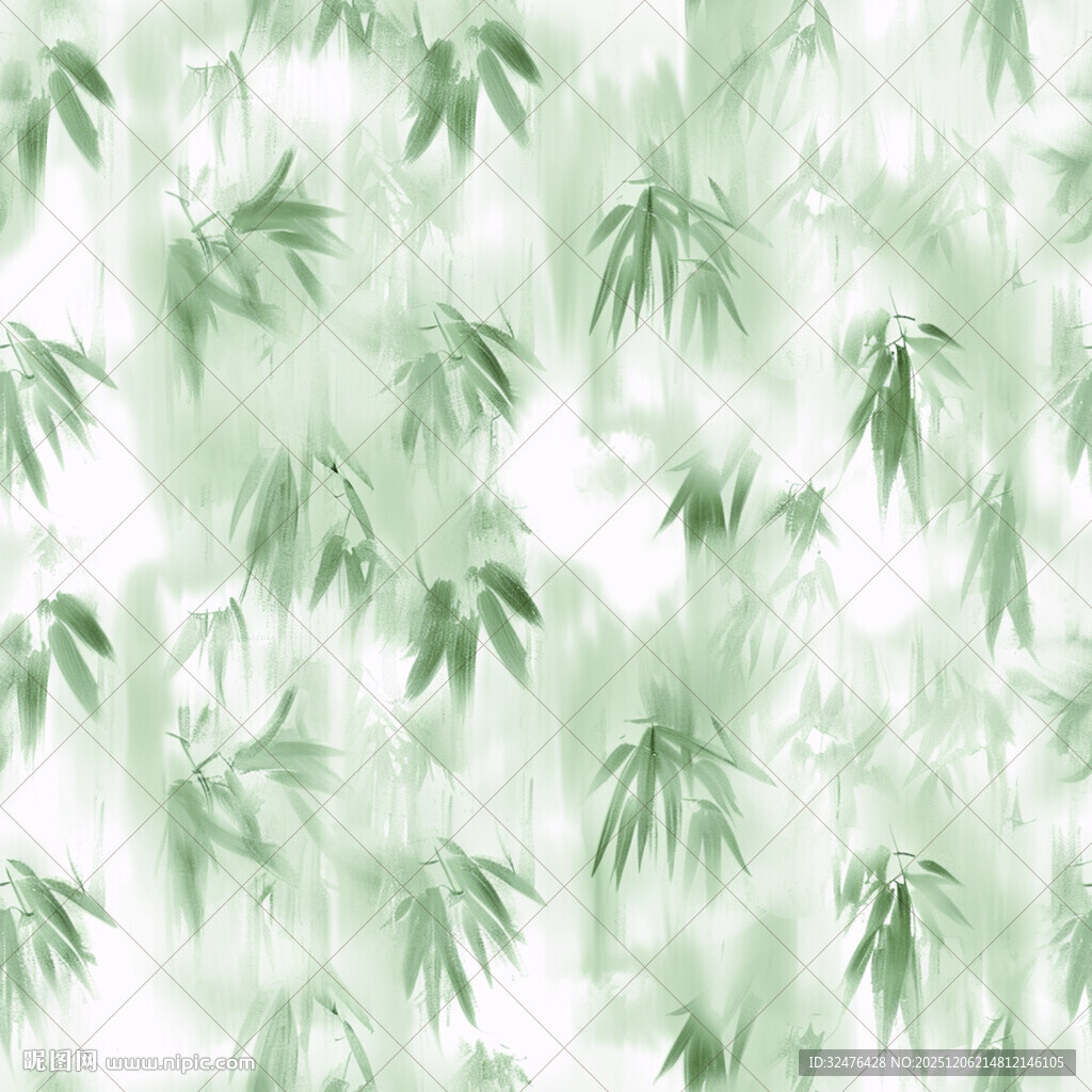 水墨风竹叶背景图