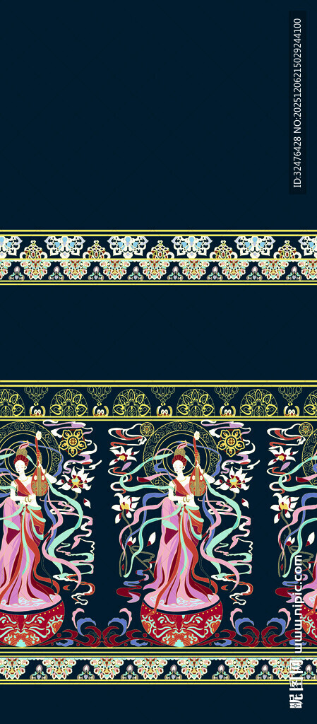 民族舞蹈表演画面汉服