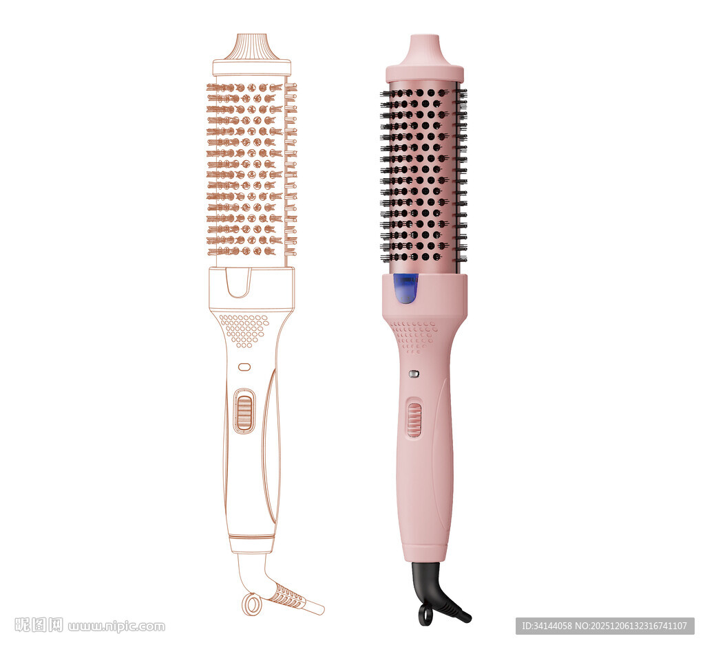 滚梳 包装盒  设计 线稿图