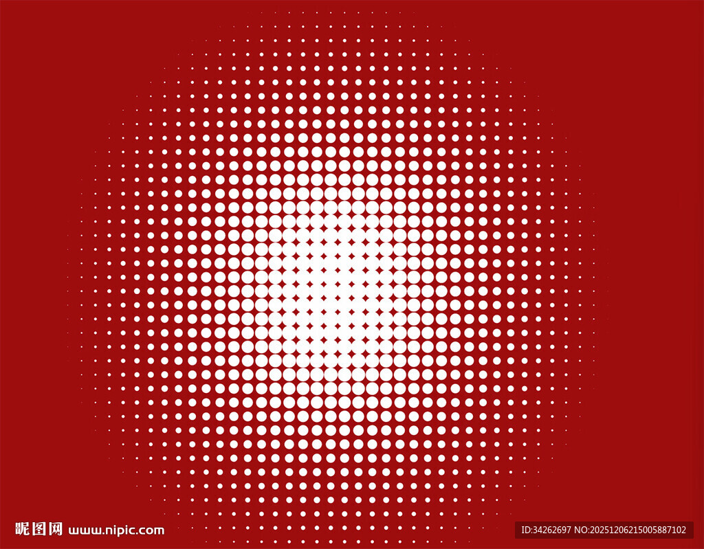 中国红红色半色调渐变几何图案