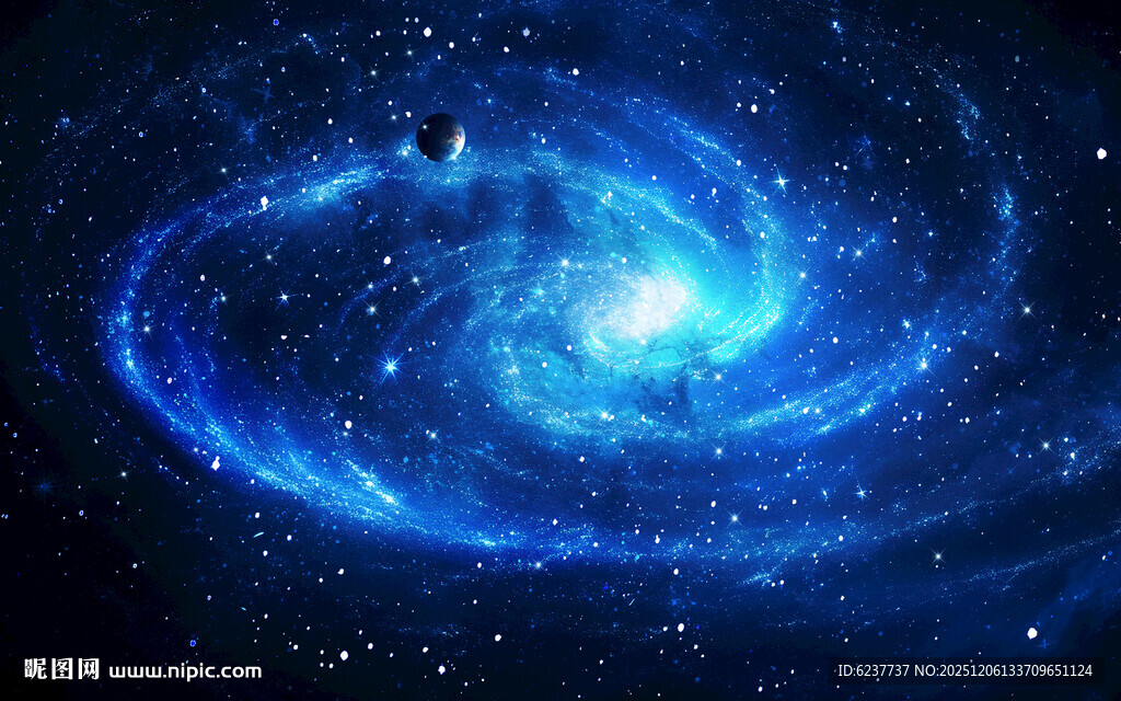 璀璨漩涡宇宙星空背景图