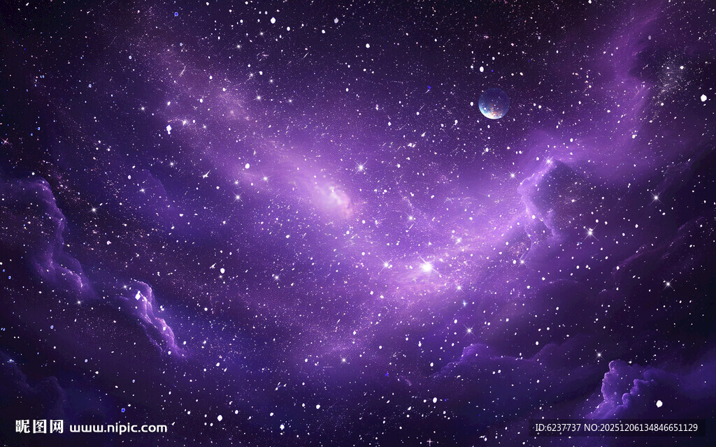 紫色星空背景图
