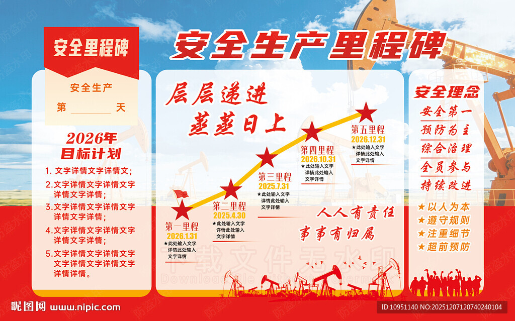油田安全生产 展板