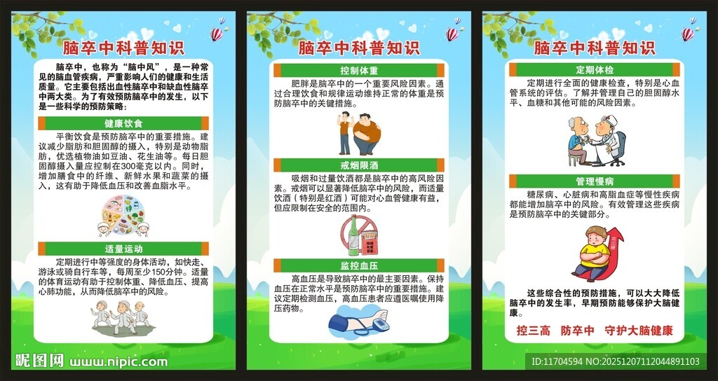 世界卒中日展板