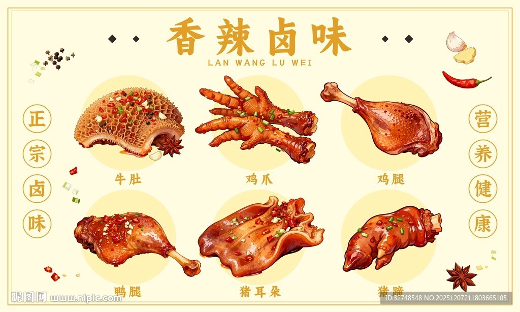 香辣卤味美食展示