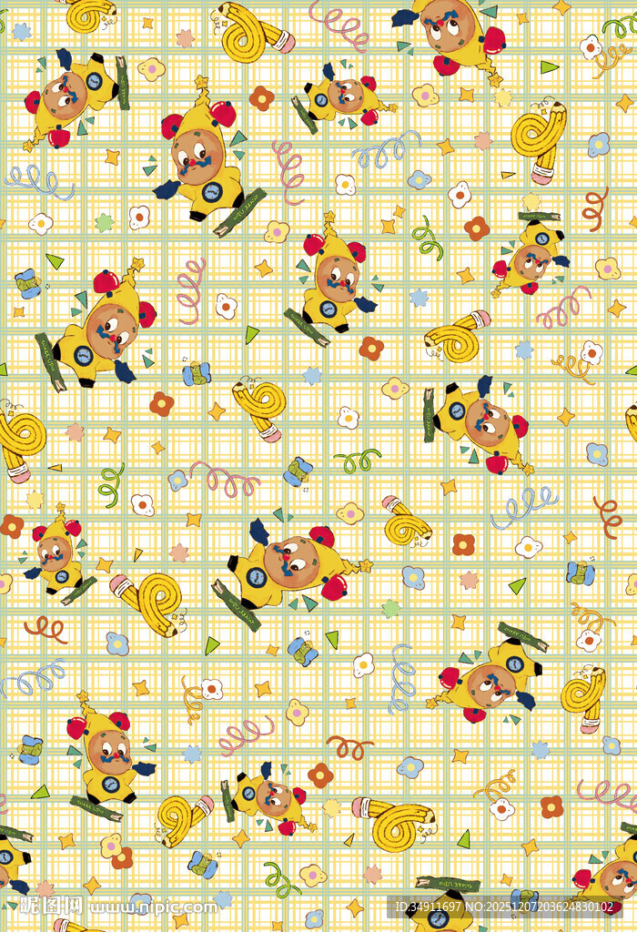 花卉图案布料纹理