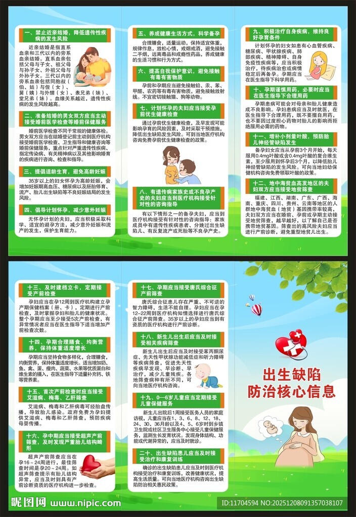 预防出生缺陷三折页