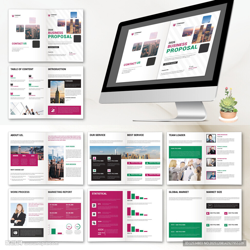 创意画册InDesign模板